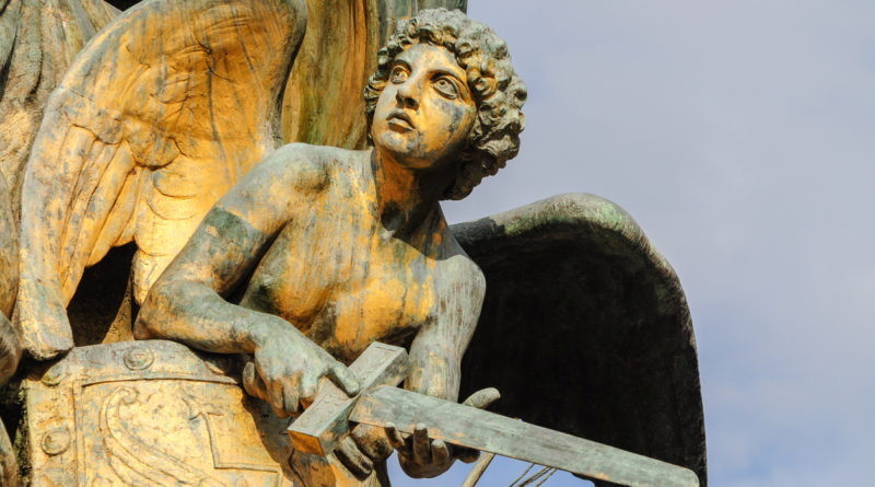 angel with sword - detail, monument to Vittorio Emanuelle II, Rome, Italy